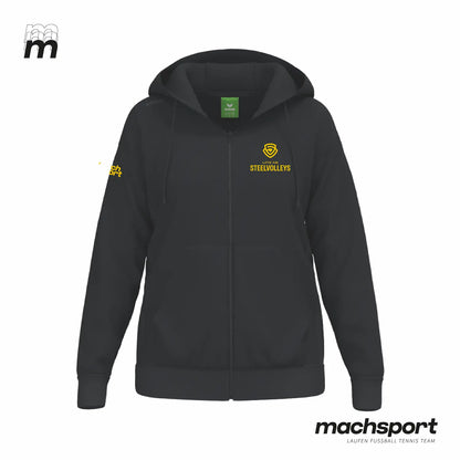 LINZ AG Steelvolleys Zip-Hoody schwarz Damen - machsport