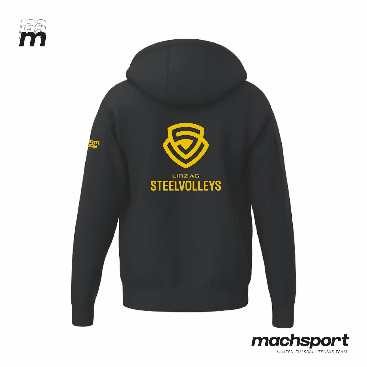 LINZ AG Steelvolleys Zip-Hoody schwarz - machsport – Bild 
