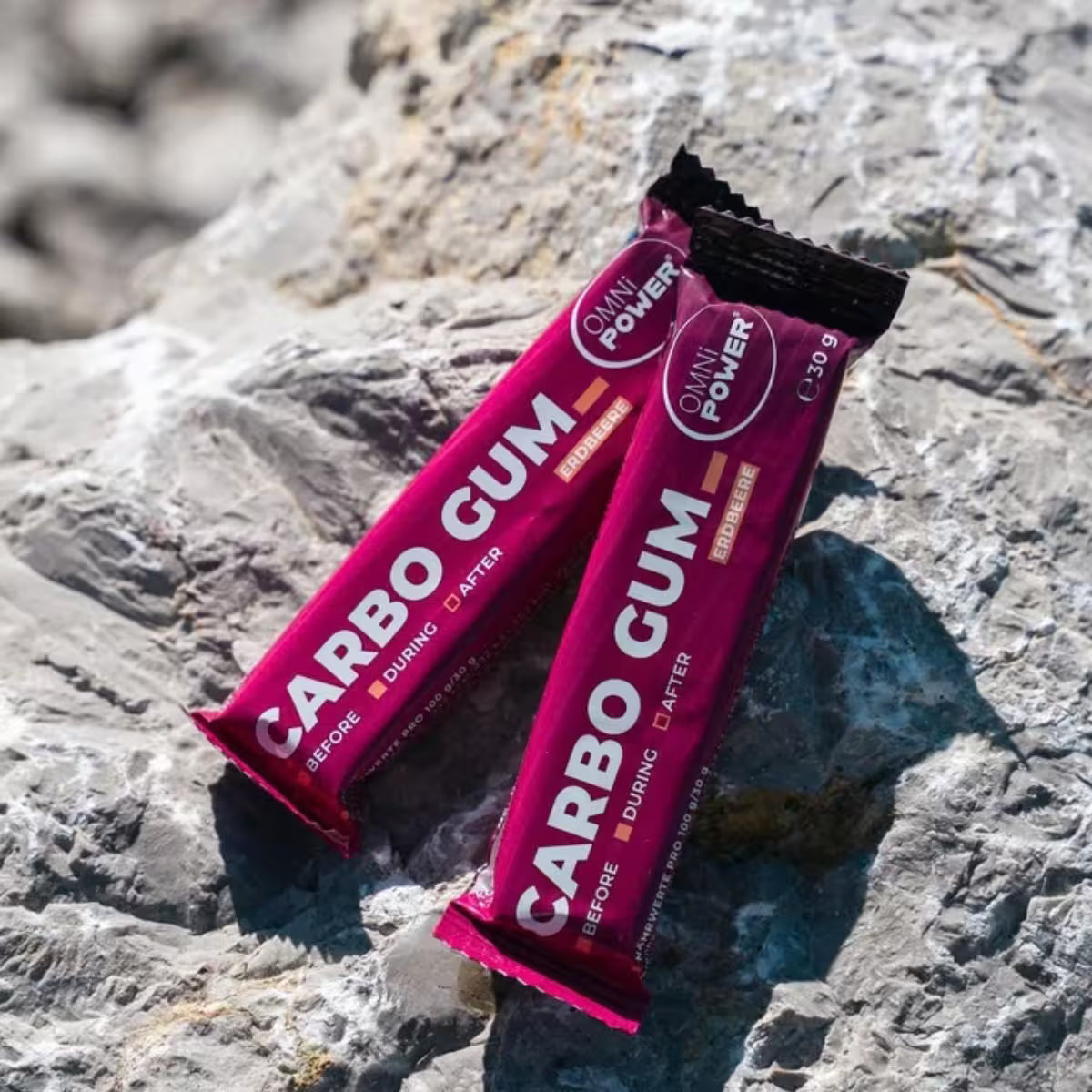 OMNi-POWER® Carbo Gum Erdbeer 30g – Bild 