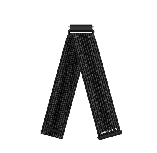Coros Ersatzarmband, 22mm Nylon, schwarz gestreift – schwarz / ONE SIZE