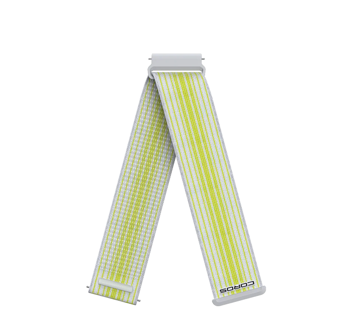 Coros Ersatzarmband, 22mm Nylon, weiss gestreift