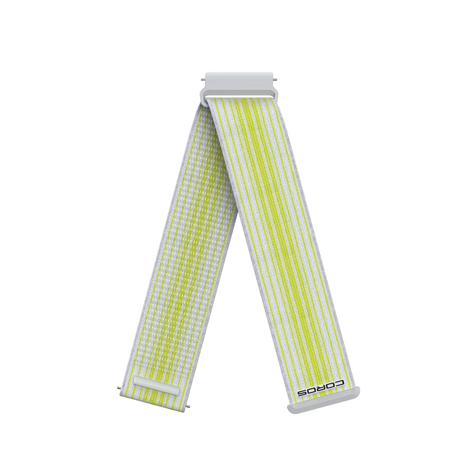 Coros Ersatzarmband, 22mm Nylon, weiss gestreift