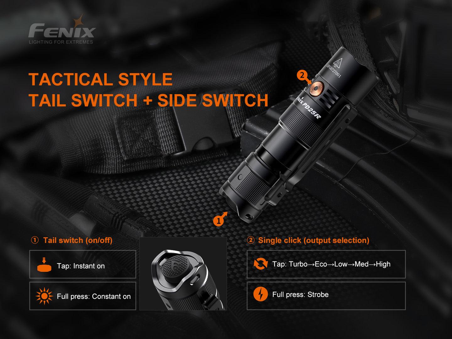 Fenix PD25R Kompakte, wiederaufladbare Taschenlampe, 800 Lumen