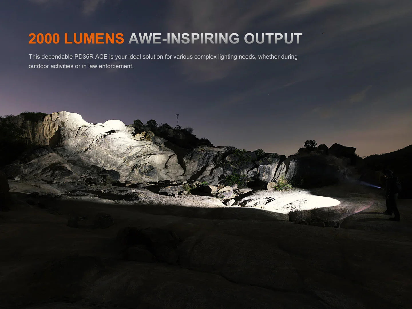 Fenix PD35R ACE Multi-Mode taktische Taschenlampe, 2000 Lumen – Bild 