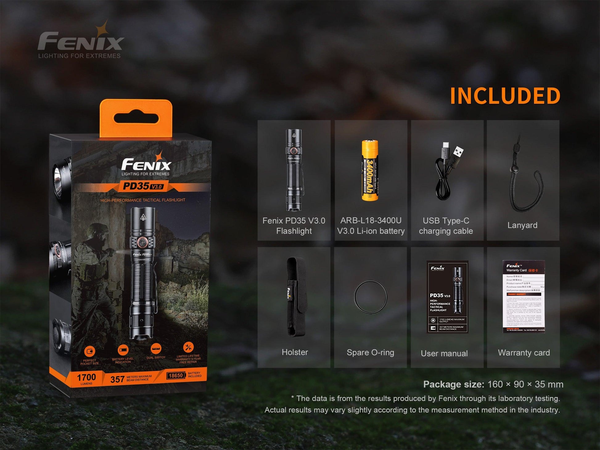 Fenix PD35 V3.0 Neue Generation der taktischen Taschenlampe, 1700 Lumen – Bild 