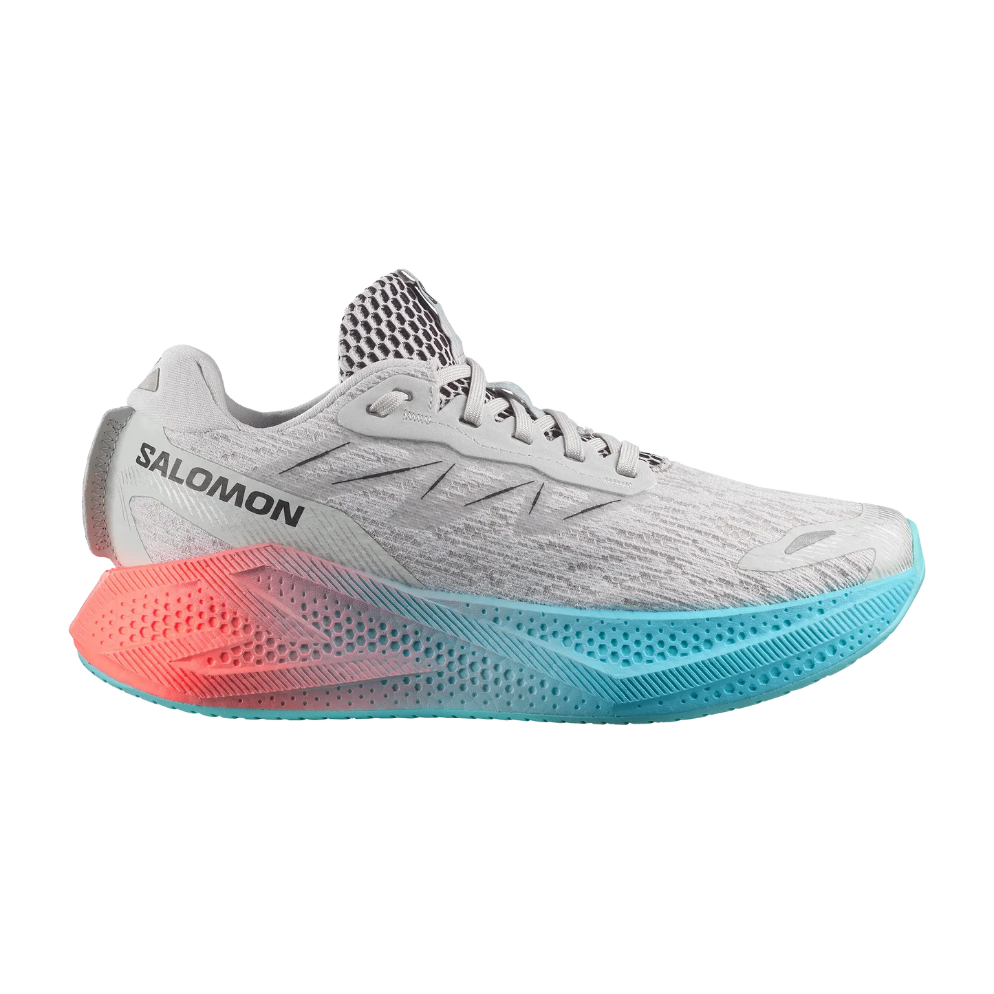 Salomon Damenlaufschuhe Aero Glide 4 Gradient, Gray Violet / Ojos Del Salar / Black