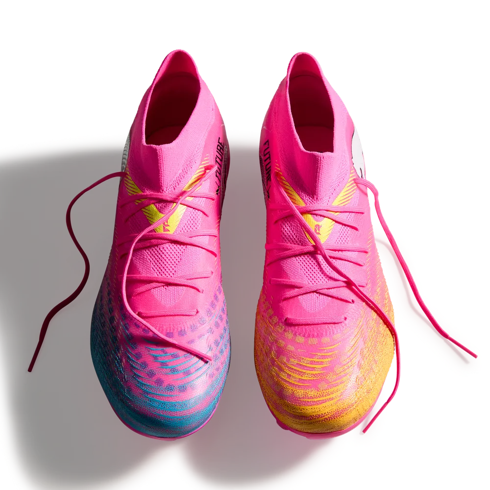 Puma Fußballschuhe Future 9 Match FG/AG, Poison Pink-Sun Stream-Bright Aqua-Puma White – Bild 