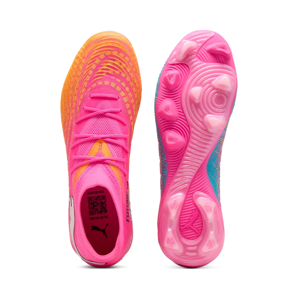Puma Fußballschuhe Future 9 Match FG/AG, Poison Pink-Sun Stream-Bright Aqua-Puma White – Bild 