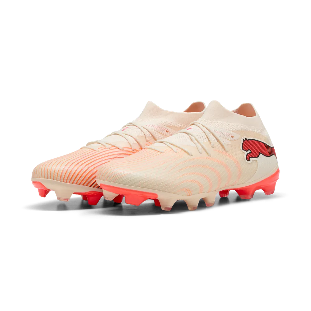 Puma Fußballschuhe Future 9 Match FG/AG, Sugared Almond-PUMA White-Ultra Red-PUMA Black – Bild 