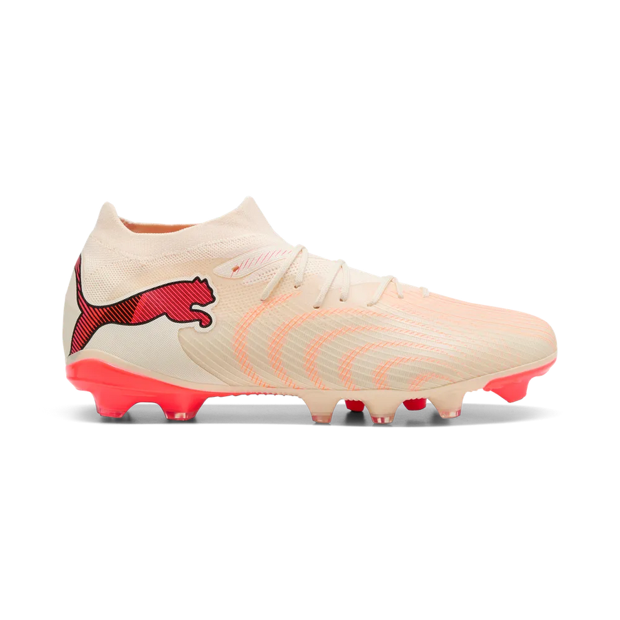 Puma Fußballschuhe Future 9 Match FG/AG, Sugared Almond-PUMA White-Ultra Red-PUMA Black