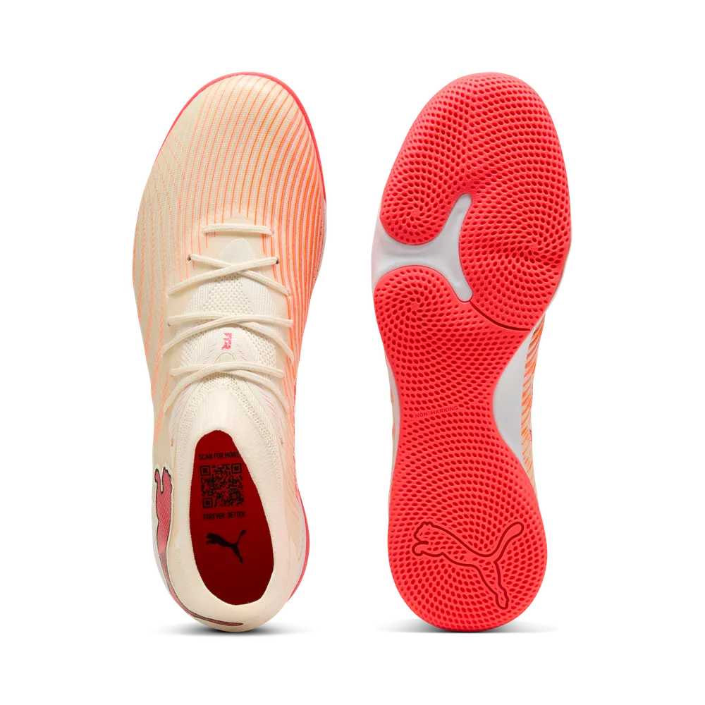 Puma Fußballschuhe Future  9 Match IT, Sugared Almond-PUMA White-Ultra Red-PUMA Black – Bild 
