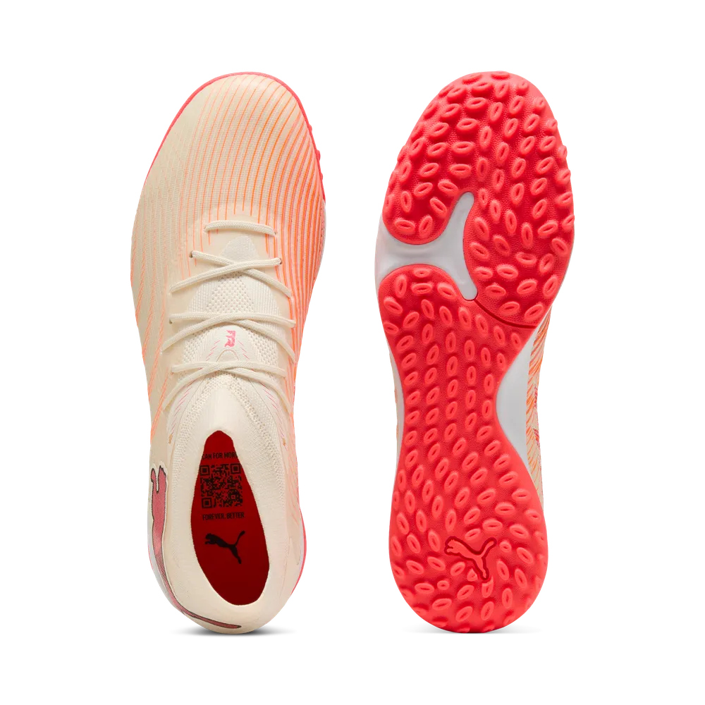 Puma Fußballschuhe Future 9 Match TT, Sugared Almond-Puma White-Ultra Red-Puma