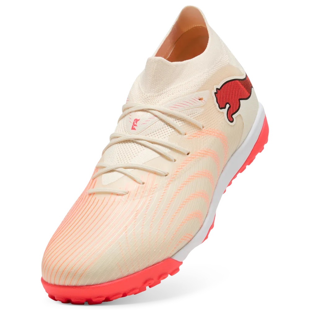 Puma Fußballschuhe Future 9 Match TT, Sugared Almond-Puma White-Ultra Red-Puma