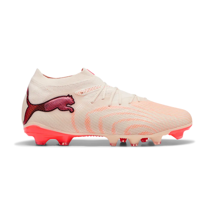 Puma Fußballschuhe Future 9 Pro FG/AG, Almond-Puma White Ultra-Red-Puma Black