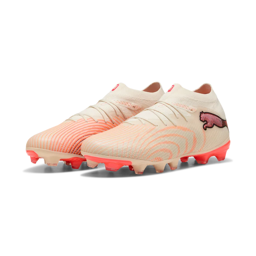 Puma Fußballschuhe Future 9 Pro FG/AG, Almond-Puma White Ultra-Red-Puma Black