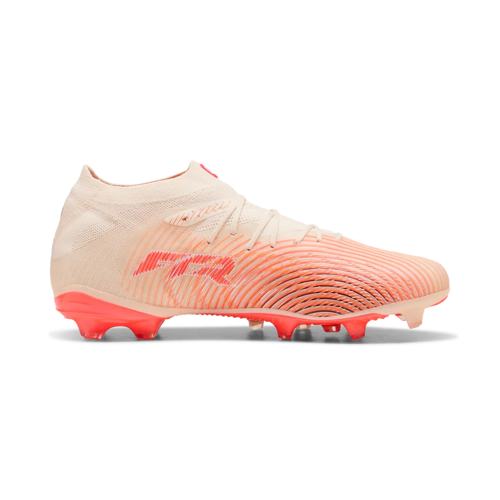 Puma Fußballschuhe Future 9 Pro FG/AG, Almond-Puma White Ultra-Red-Puma Black – Bild 