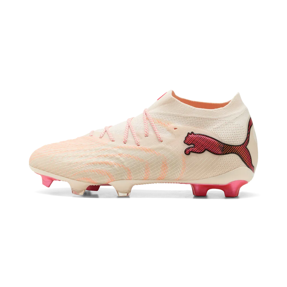 Puma Fußballschuhe Future 9 Ultimate FG, Sugared Allmond-Puma White-Ultra-Red-Puma – Bild 
