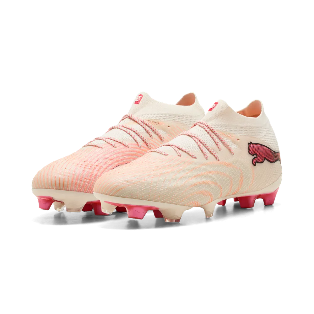 Puma Fußballschuhe Future 9 Ultimate FG, Sugared Allmond-Puma White-Ultra-Red-Puma – Bild 