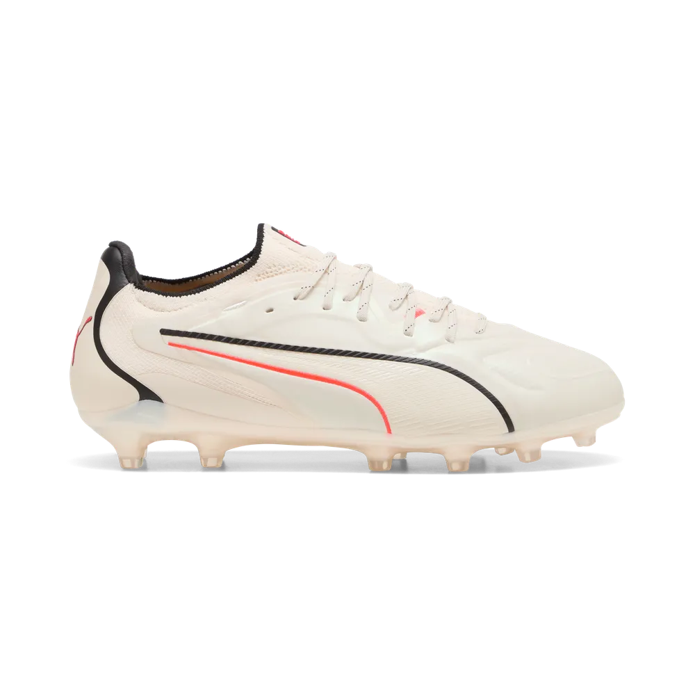 Puma Fußballschuhe King 20 Ultimate FG, Sugared Almond-PUMA Black-Ultra Red – Bild 