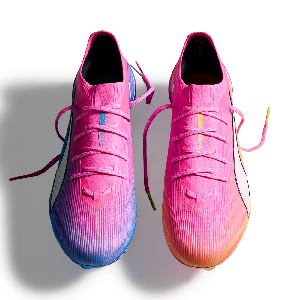 Puma Fußballschuhe Ultra 6 Ultimate FG, Poison Pink-PUMA White-Sun Stream-Bright Aqua – Bild 