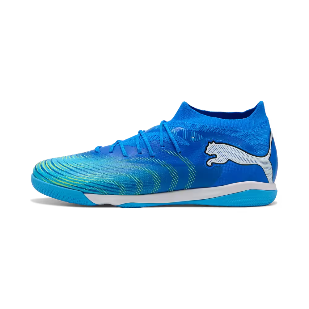 Puma Hallenfußballschuhe Future 9 Match IT, Ultra Blue-PUMA White-Luminous Blue-PUMA Black – Bild 