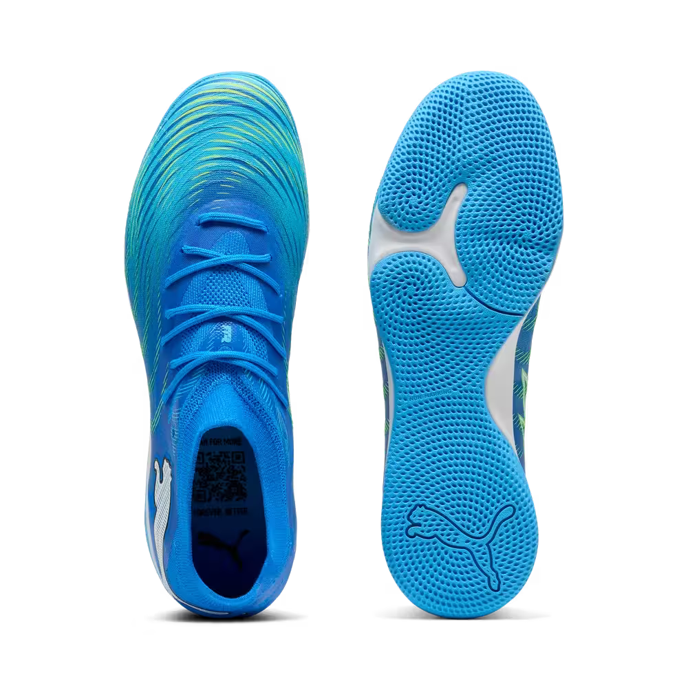 Puma Hallenfußballschuhe Future 9 Match IT, Ultra Blue-PUMA White-Luminous Blue-PUMA Black – Bild 