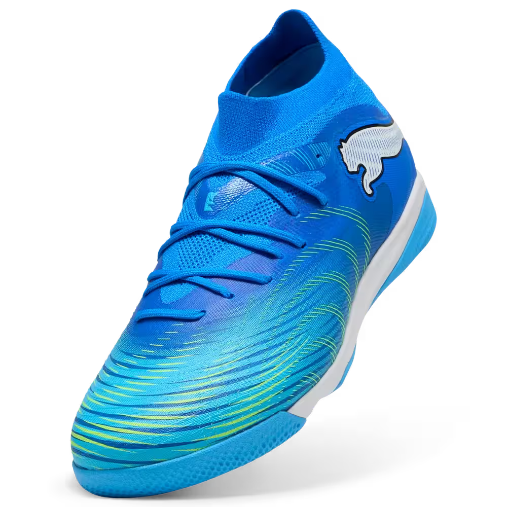 Puma Hallenfußballschuhe Future 9 Match IT, Ultra Blue-PUMA White-Luminous Blue-PUMA Black – Bild 