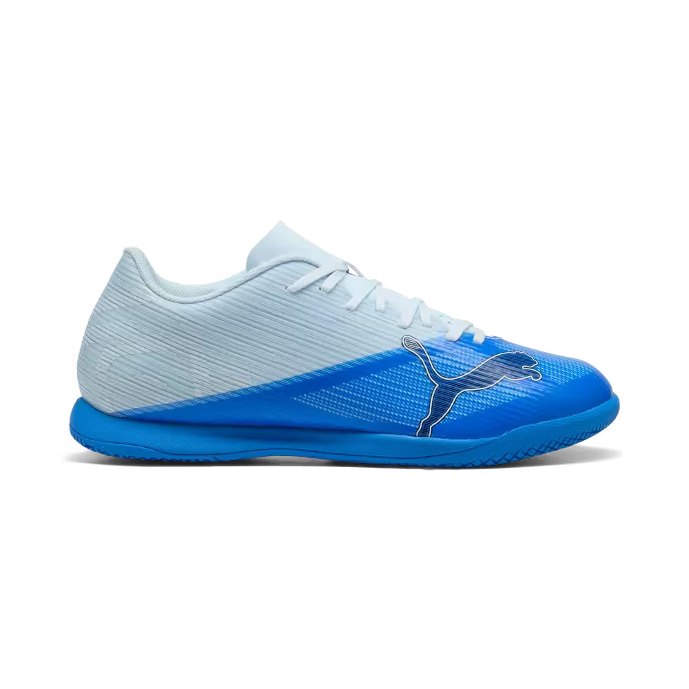 Puma Hallenfußballschuhe Ultra 7 Play IT, Ultra Blue-Icy Blue-PUMA Black-Lime Squeeze – Bild 