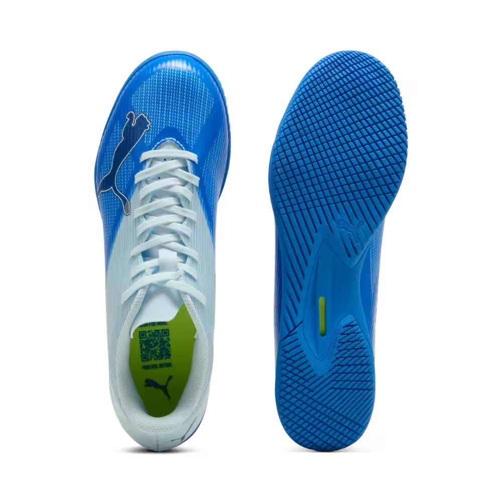 Puma Hallenfußballschuhe Ultra 7 Play IT, Ultra Blue-Icy Blue-PUMA Black-Lime Squeeze