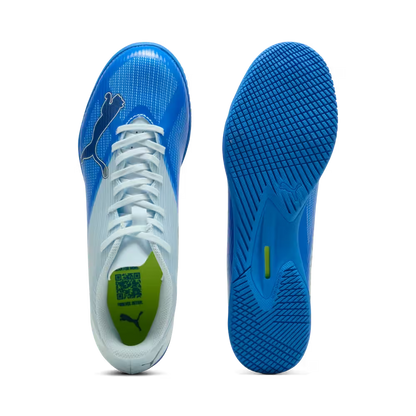 Puma Hallenfußballschuhe Ultra 7 Play IT, Ultra Blue-Icy Blue-PUMA Black-Lime Squeeze
