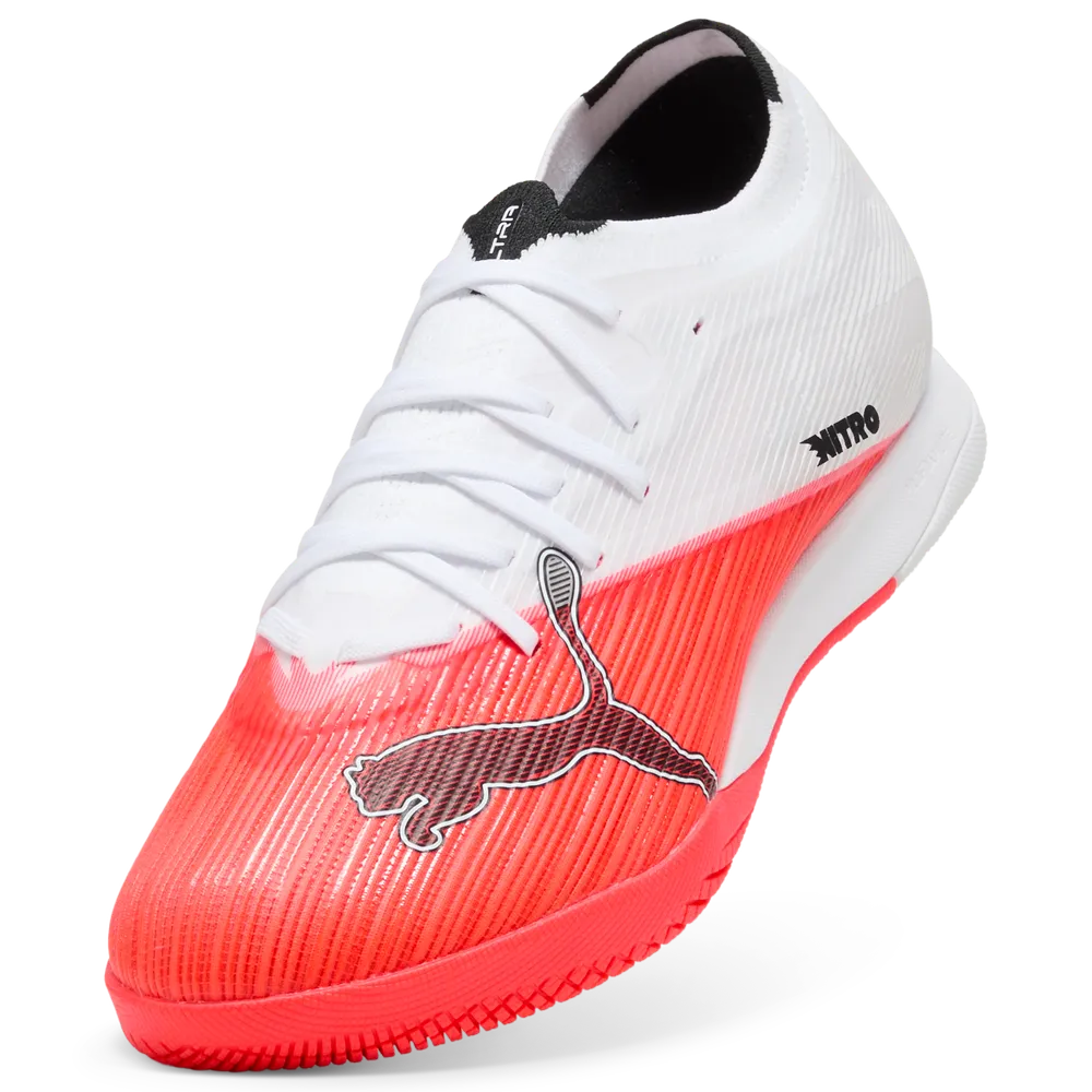Puma Hallenfußballschuhe Ultra Nitro 7 Match IT, Ultra Red-Puma Black-Puma White – Bild 