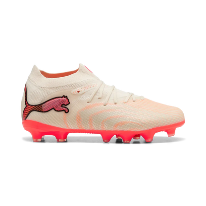 Puma Kinderfußballschuhe Future 9 Pro FG/AG, Sugared Almond-PUMA White-Ultra Red-PUMA Black