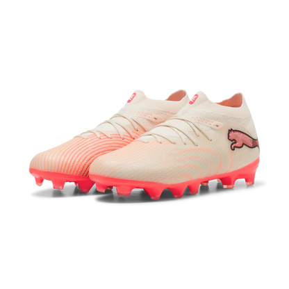 Puma Kinderfußballschuhe Future 9 Pro FG/AG, Sugared Almond-PUMA White-Ultra Red-PUMA Black