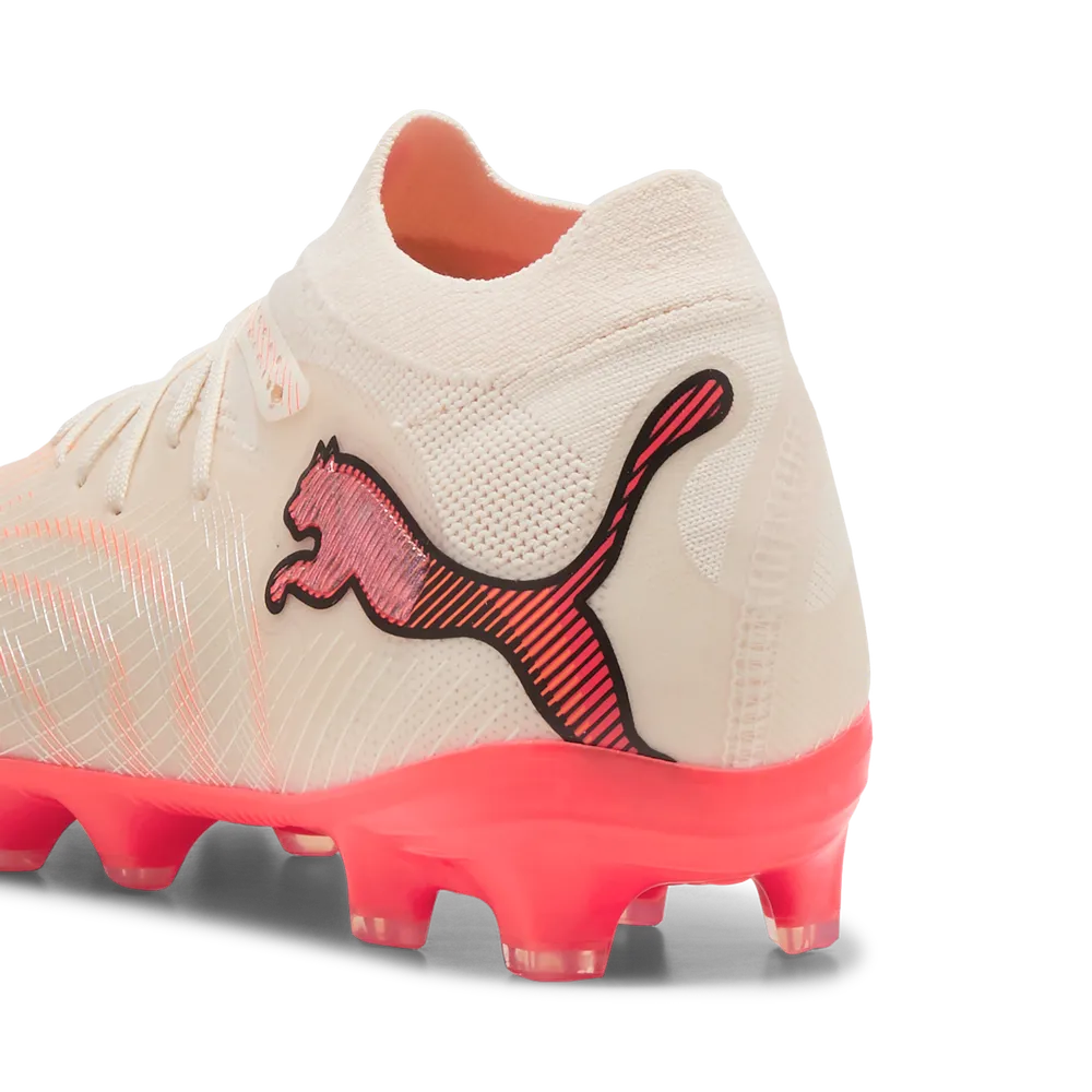 Puma Kinderfußballschuhe Future 9 Pro FG/AG, Sugared Almond-PUMA White-Ultra Red-PUMA Black