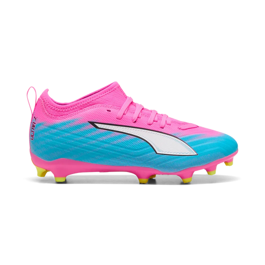 Puma Kinderfußballschuhe Ultra 6 Match FG/AG, Poison Pink-PUMA White-Sun Stream-Bright – bunt / 32