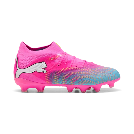 Puma Kinderfußballschuhe Future 9 Pro FG/AG, Poison Pink-Sun Stream-Bright Aqua-Puma White – bunt / 32