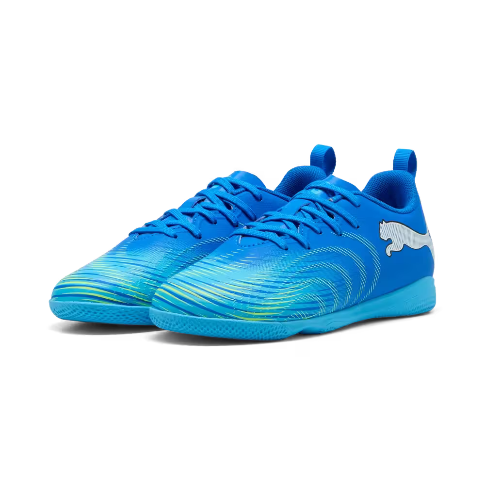 Puma Kinderhallenfußballschuhe Future 9 Play IT, Ultra Blue-PUMA White-Luminous Blue-PUMA Black – Bild 
