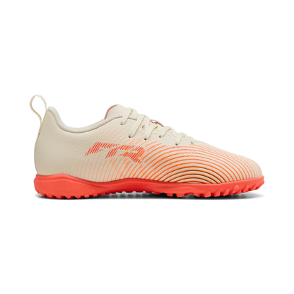Puma Kinderhallenfußballschuhe Future 9 Play TT, Sugared Almond-PUMA White-Ultra Red-PUMA Black