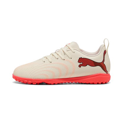 Puma Kinderhallenfußballschuhe Future 9 Play TT, Sugared Almond-PUMA White-Ultra Red-PUMA Black