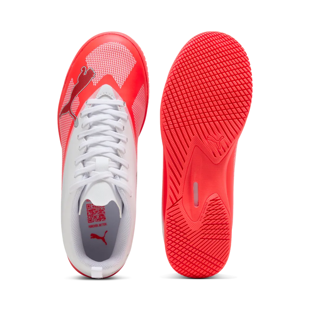Puma Kinderhallenfußballschuhe Ultra 7 Play IT, Ultra Red-PUMA Black-PUMA White – Bild 