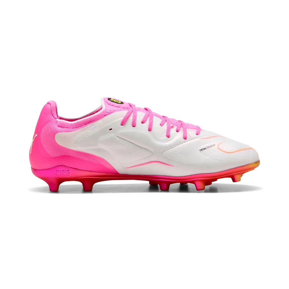 Puma Fußballschuhe King 20 Ultimate FG/AG, White-Poison Pink-Bright Aqua – Bild 
