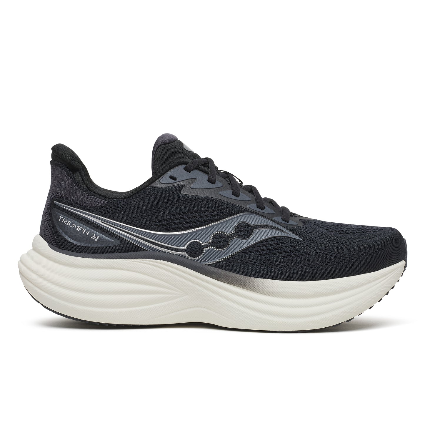 Saucony Herrenlaufschuhe Triumph 24, Black/Silver - machsport