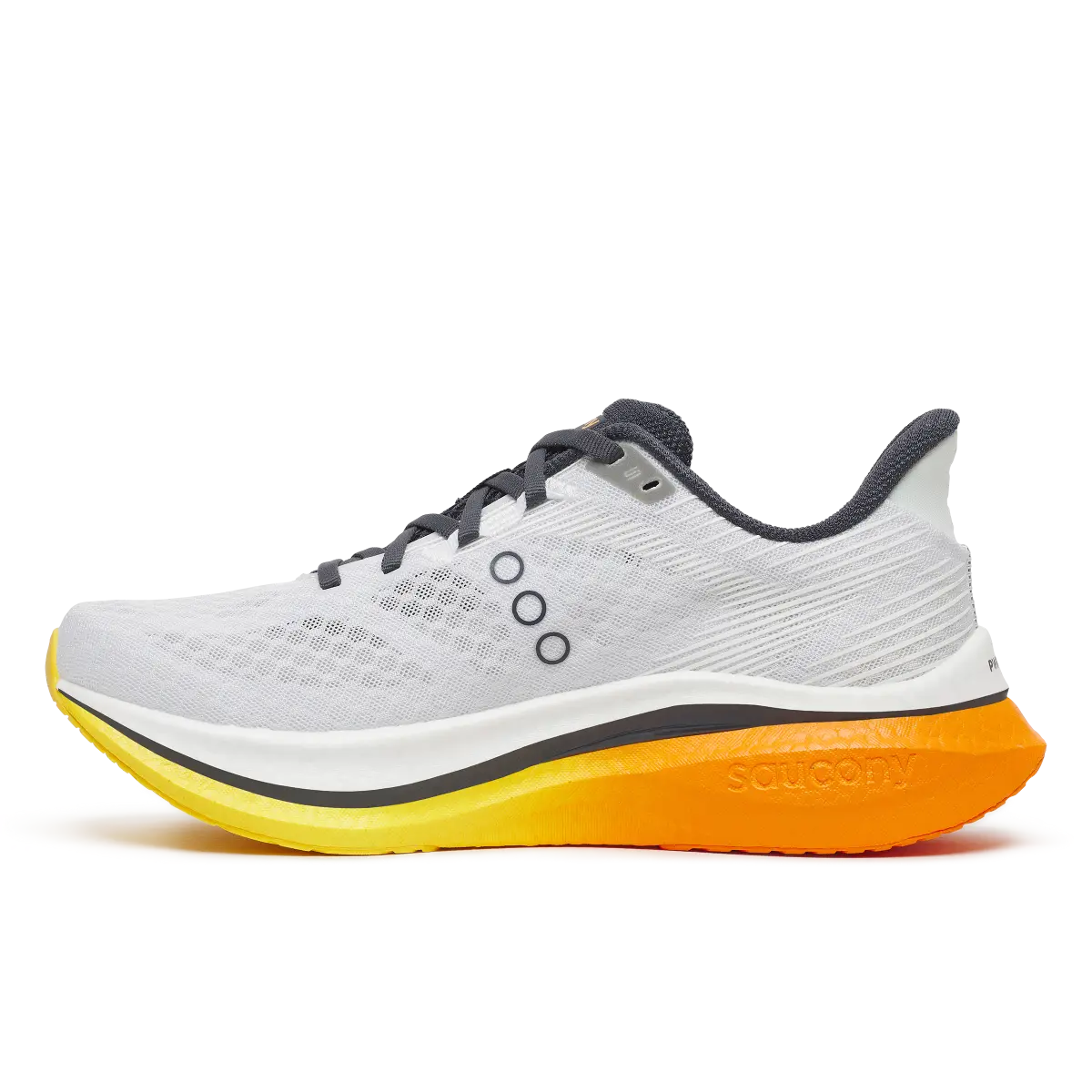 Saucony Herrenlaufschuhe Endorphin Speed 5, white/fuego – Bild 