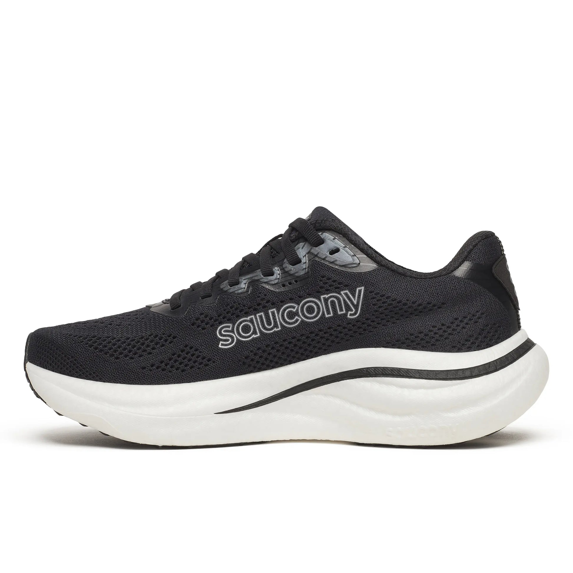 Saucony Damenlaufschuhe Ride 19, black/silver – Bild 