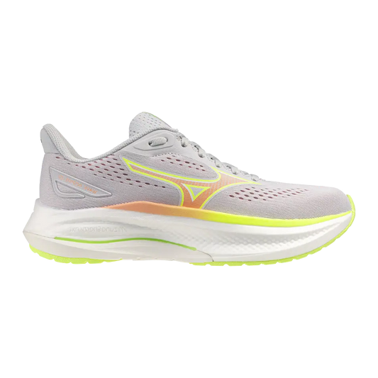 Mizuno Damenlaufschuhe Wave Inspire 22, Cloudscape/desert Flower/lime Pulp – ohne Farbe / 38