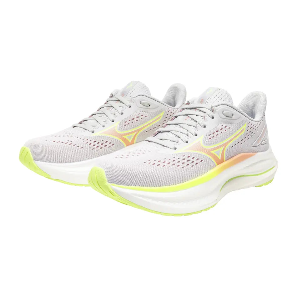 Mizuno Damenlaufschuhe Wave Inspire 22, Cloudscape/desert Flower/lime Pulp – Bild 