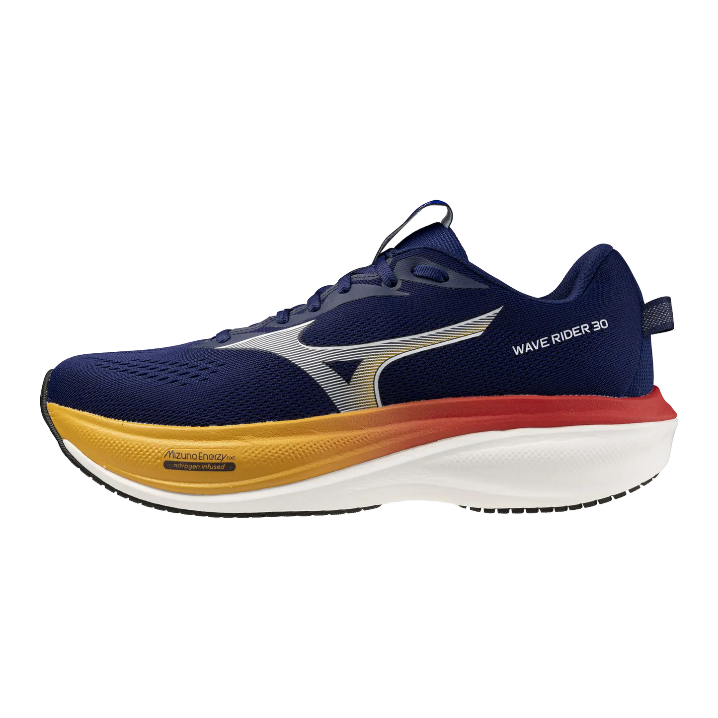 Mizuno Herrenlaufschuhe Wave Rider 30, Beacon Blue/White/Artisan's Go