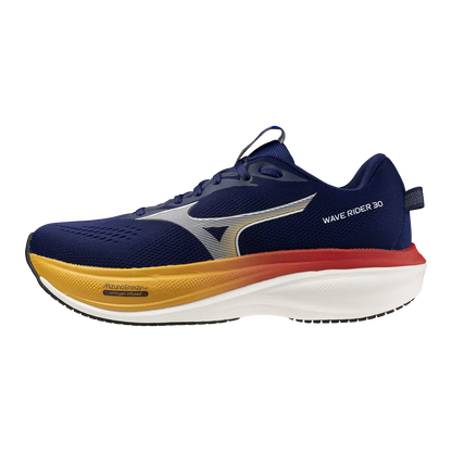 Mizuno Herrenlaufschuhe Wave Rider 30, Beacon Blue/White/Artisan's Go