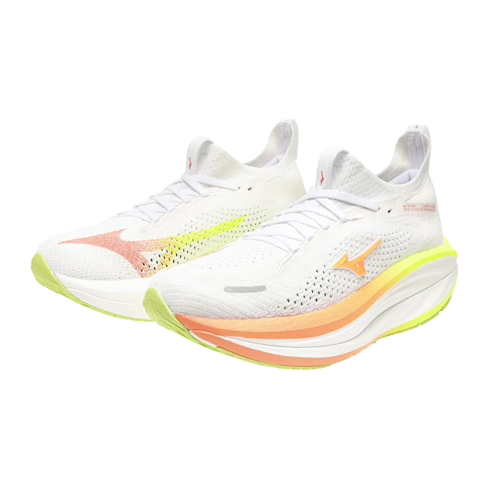 Mizuno Damenlaufschuhe Neo Vista 3, White/flamingo Coral/lime Pulp – Bild 