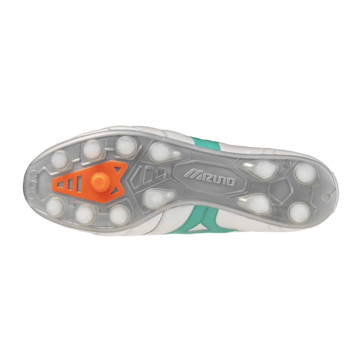 Mizuno Fußballschuhe Morelia II Elite, White/arcadia/lava Orange
